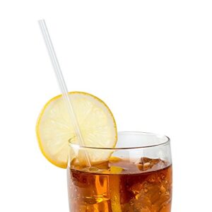 amercare 10.25 inch jumbo clear paper wrapped straws, case of 2000
