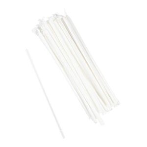 AmerCare 10.25 Inch Jumbo Clear Paper Wrapped Straws, Case of 2000