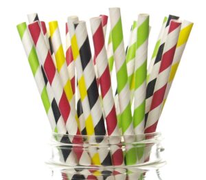 race car straws, racing cars party supplies (25 pack) - indy 500 race car party decorations, driving stoplight straws, racecar cars birthday party straws