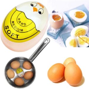 Egg Timer Sensitive Hard & Soft Boiled Color Changing Indicator Tells When Eggs are Ready (Yellow 2pcs)