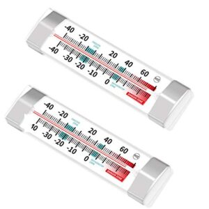 fridge refrigerator freezer analog thermometer (2pack)