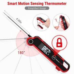 ThermoPro TP620 Instant Read Meat Thermometer Digital, Cooking Thermometer with Large Auto-Rotating LCD Display, Waterproof Food Thermometer Digital for Kitchen, BBQ, or Grill