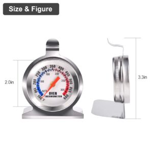 Hawgiman Stainless Steel Oven Thermometer for Electric/Gas Oven, Kitchen Cooking Grill Smoker Thermometer(50-300°C/100-600°F) (1)