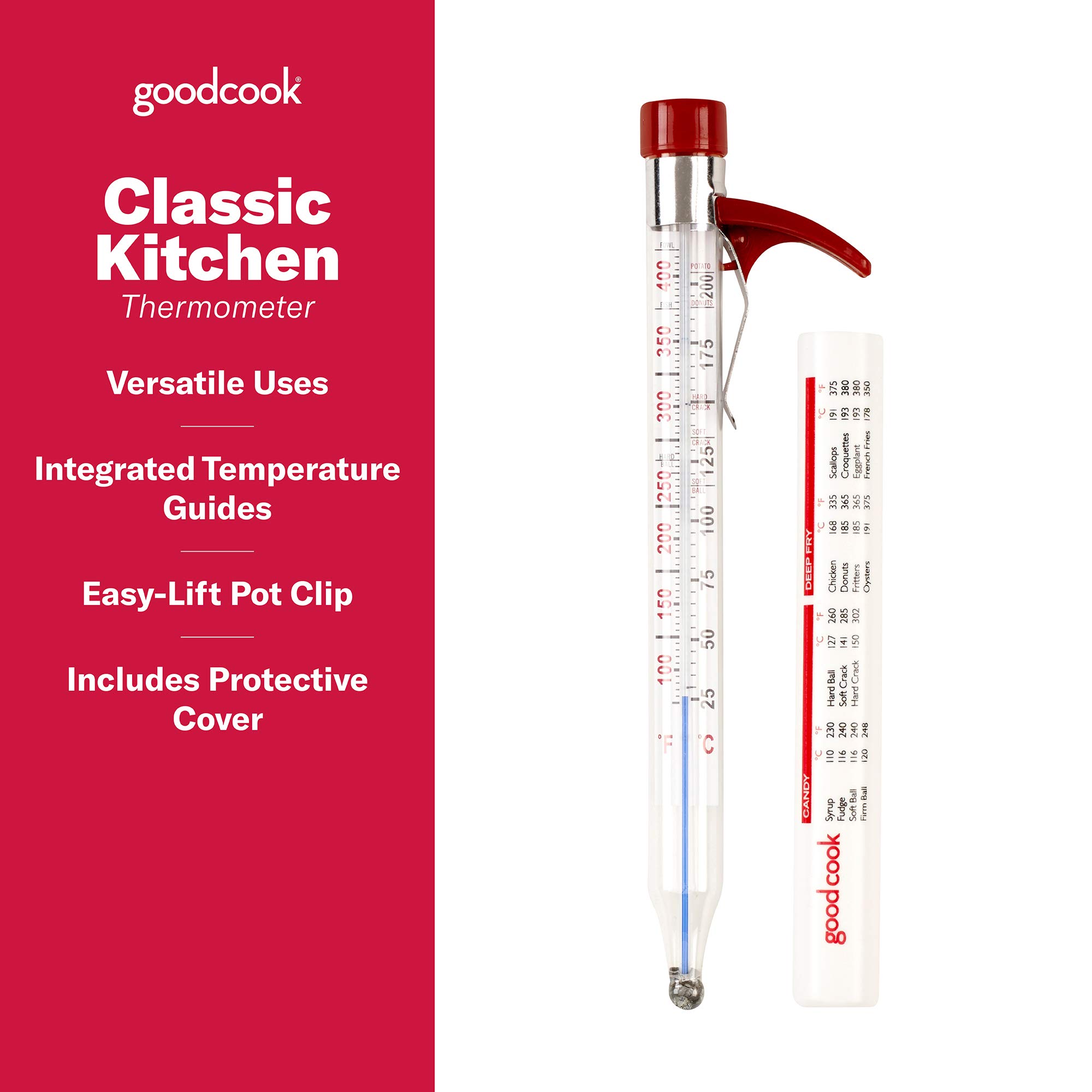 GoodCook Classic Candy / Deep Fry Thermometer, red