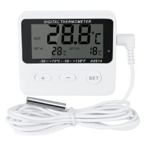refrigerator thermometer,freezer thermometer,high and low temperature alarm,extra sensor