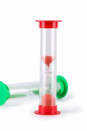 Shindel 12PCS Sand Timers, 2 Minutes Sand Clock Timer Plastic Hourglass Timer for Classroom, Brushing Children's Teeth