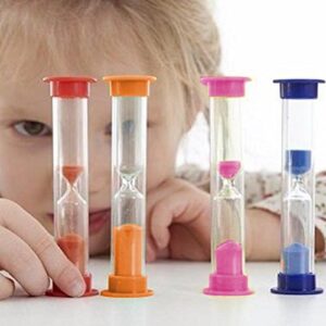 Shindel 12PCS Sand Timers, 2 Minutes Sand Clock Timer Plastic Hourglass Timer for Classroom, Brushing Children's Teeth