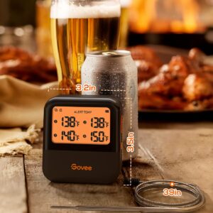 Govee Wireless Meat Thermometer, Bluetooth Meat Thermometer for Smoker Oven, Digital Grill Thermometer with 4 Probes, Remote App Timer Mode, Smart BBQ Thermometer for Cooking Turkey Fish Beef