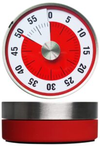 ilakia 60-minutes visual timer, kitchen timer for cooking, classroom timer for kids (3.1" big screen), mechanical countdown timer with magnetic, time management tool for kids, toddler, autism, adhd
