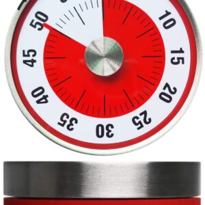 iLakia 60-Minutes Visual Timer, Kitchen Timer for Cooking, Classroom Timer for Kids (3.1" Big Screen), Mechanical Countdown Timer with Magnetic, Time Management Tool for Kids, Toddler, Autism, ADHD