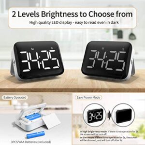 NOKLEAD Digital Kitchen Timer - Magnetic Countdown Count Up Timer with Large LED Display, 2 Brightness, Loud Volume, Easy for Cooking and for Kids Teachers and Seniors to Use (Batteries Included)