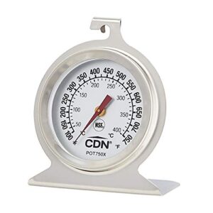 cdn pot750x procaccurate high heat oven thermometer,silver