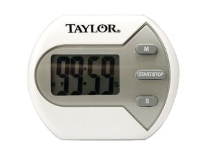 taylor digital timer counts up and down for school, learning, projects, and kitchen tasks