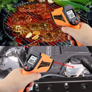 Digital Infrared Thermometer Gun Non-Contact Grip Infrared Laser Thermometer Temperature Gun -58℉~ 752℉ for Instant Read Meat Digital Kitchen Thermometer for Cooking Oil Deep Fry BBQ