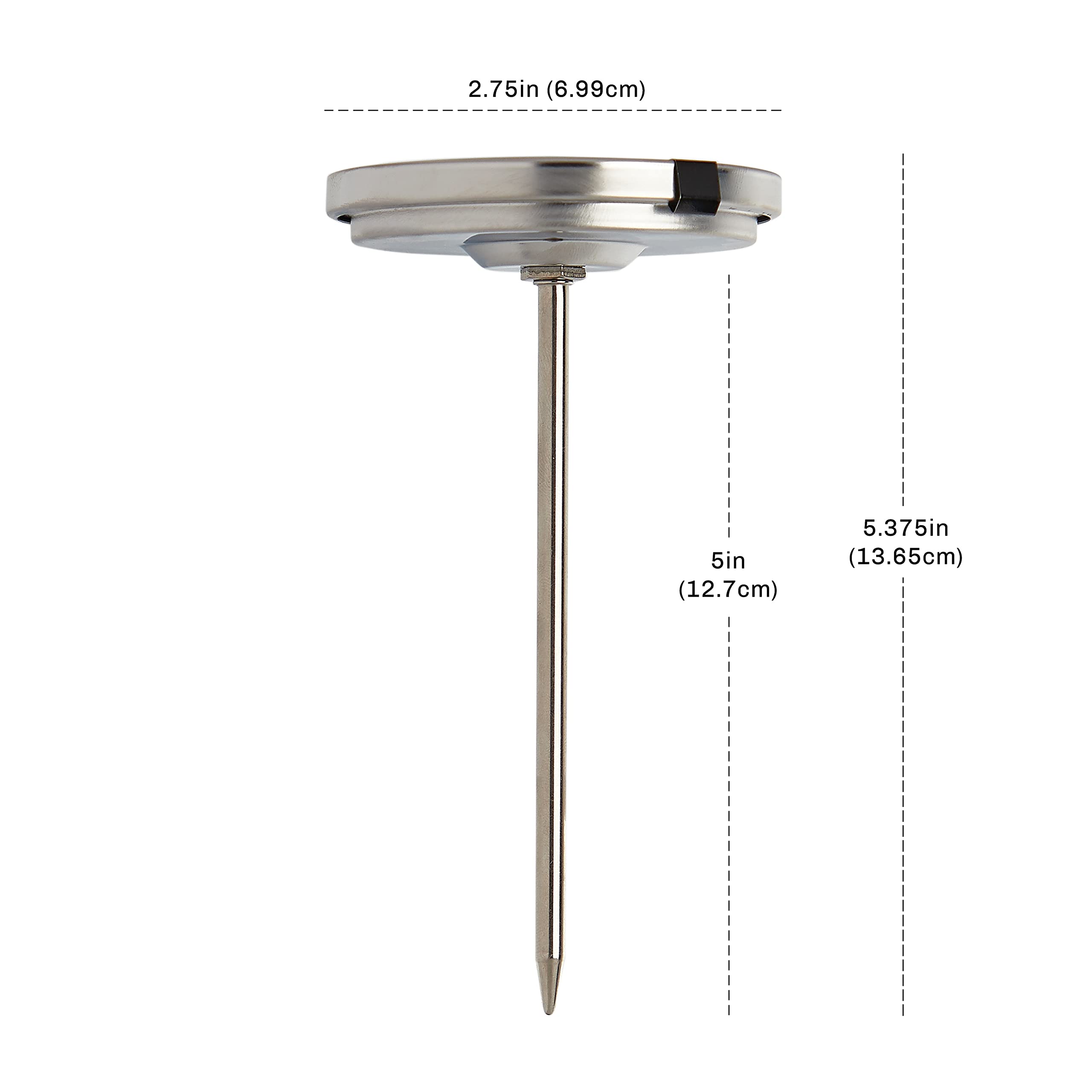 CDN ProAccurate® Glow-in-the-Dark Meat Thermometer for Precise Ovenproof Poultry Cooking - 2" Dial (IRM200-Glow)