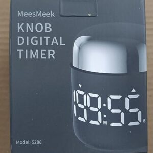 MeesMeek Digital Kitchen Timer,Countdown Countup Timer with Large LED Display Volume Adjustment,Timer for Cooking, Classroom Time for Kids and Teachers. (Black)