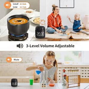 MeesMeek Digital Kitchen Timer,Countdown Countup Timer with Large LED Display Volume Adjustment,Timer for Cooking, Classroom Time for Kids and Teachers. (Black)