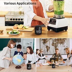 MeesMeek Digital Kitchen Timer,Countdown Countup Timer with Large LED Display Volume Adjustment,Timer for Cooking, Classroom Time for Kids and Teachers. (Black)