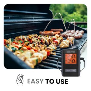 Wireless Meat Thermometer for Grilling & Smoking - Digital BBQ Thermometer with 490ft Remote Range