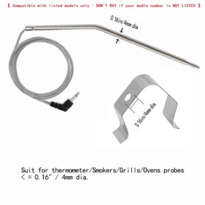 Grilling BBQ Meat Thermometer Temperature Probe Replacement Thermometer Probe Compatible with Thermopro TP20 TP07 TP-07 TP08 TP-08S TP06S TP16 TP-16S TP17 Famili MT004, Fit Listed Models Only