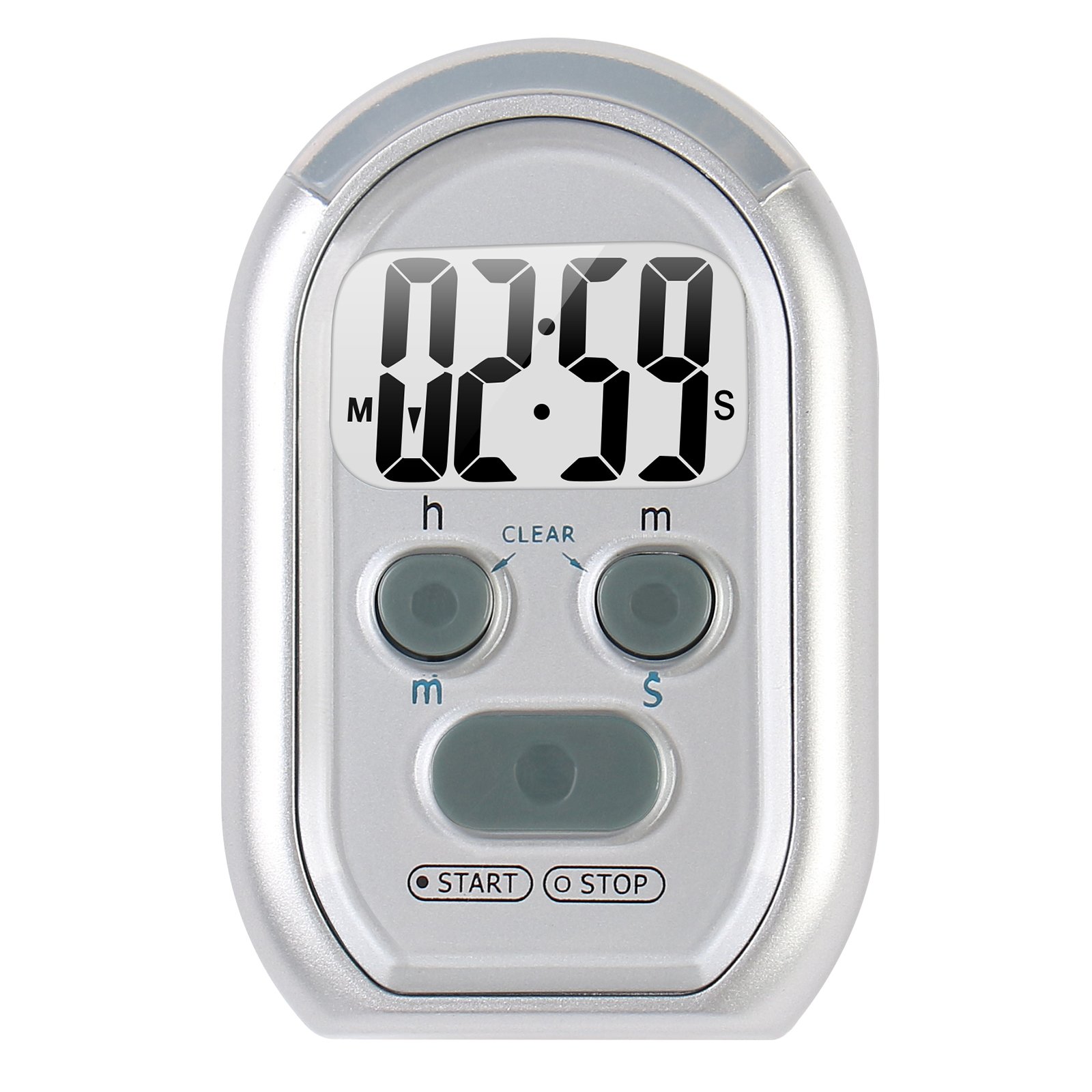 ZYQY x-wlang 3-in-1 Alerts timer 1013 with vibration ,beep and flash.(kitchen timer ,medical timer,therapeutic timer), silver