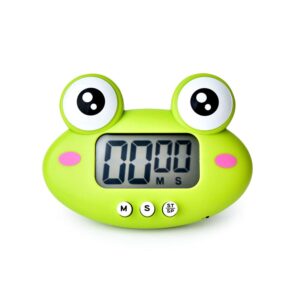 kitchen timer, cute cartoon animal countdown timer, digital cooking timer with magnetic, lcd large-screen visual clock, hangable alarm clock with stand，for cooking bake sport game (timer-qw)