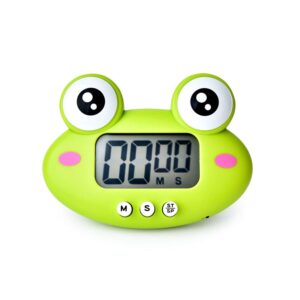 Kitchen Timer, Cute Cartoon Animal Countdown Timer, Digital Cooking Timer with Magnetic, LCD Large-Screen Visual Clock, Hangable Alarm Clock with Stand，for Cooking Bake Sport Game (Timer-QW)