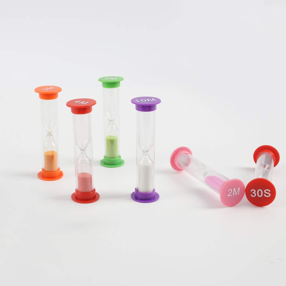 3 otters Sand Timers Set, 8PCS Sand Timers Colorful Hourslasses Sandglass Timer for Kids, Game, Sand Timers for Classroom, Cooking, Office