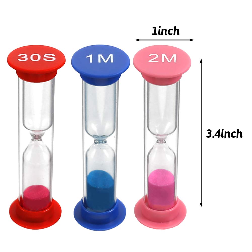 3 otters Sand Timers Set, 8PCS Sand Timers Colorful Hourslasses Sandglass Timer for Kids, Game, Sand Timers for Classroom, Cooking, Office