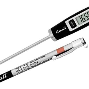 Escali DH1 Gourmet Digital Meat Thermometer with Extra Long Probe, NSF Certified, Black