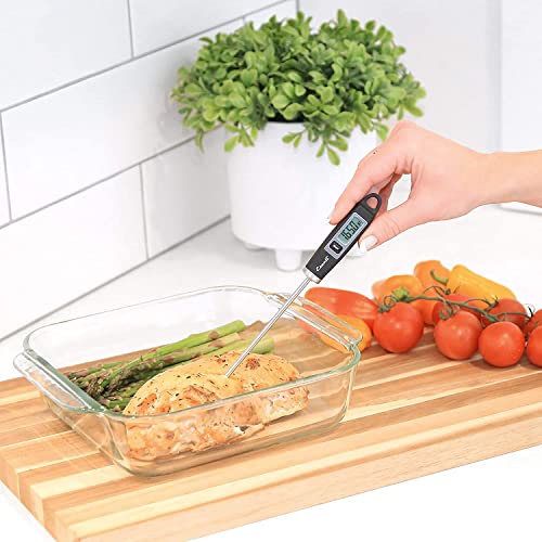 Escali DH1 Gourmet Digital Meat Thermometer with Extra Long Probe, NSF Certified, Black