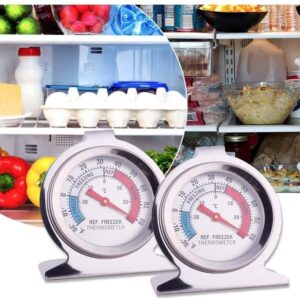 Refrigerator Freezer Large Dial Thermometer Aulufft 6 Pack Classic Series Fridge Freezer Alarm Thermometer Internal Temperature Gauge for Kitchen Refrigerator