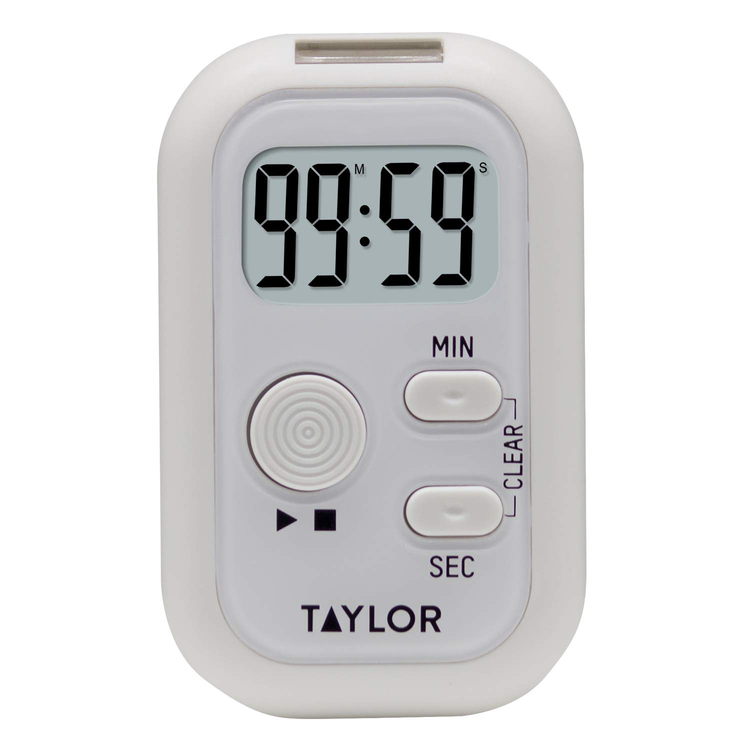 Taylor Multi-Alert (Sound, Light, Vibration) Digital Timer, Standard, White