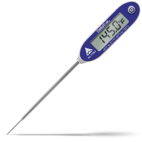 DeltaTrakessentials 11063 FlashCheck Jumbo Display Auto-Cal Needle Probe Thermometer