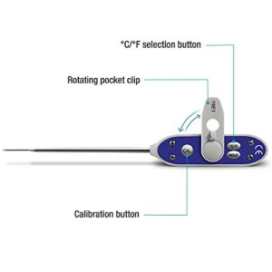 DeltaTrakessentials 11063 FlashCheck Jumbo Display Auto-Cal Needle Probe Thermometer