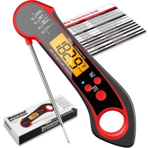 meat thermometer digital for cooking and grilling, biison instant read meat thermometer wireless, waterproof, backlight, magnet, food thermometer for bbq grill, kitchen fry, beef, turkey