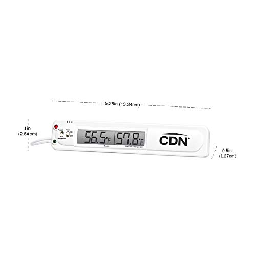 CDN TA20 Audio Visual Refrigerator Freezer Alarm White, 8"