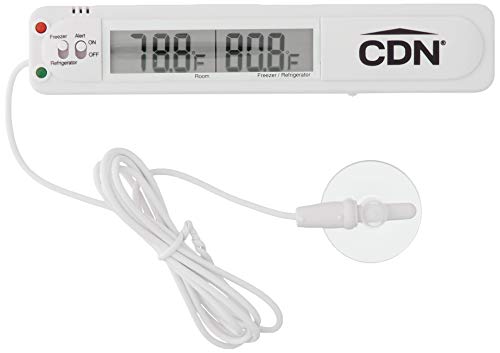 CDN TA20 Audio Visual Refrigerator Freezer Alarm White, 8"