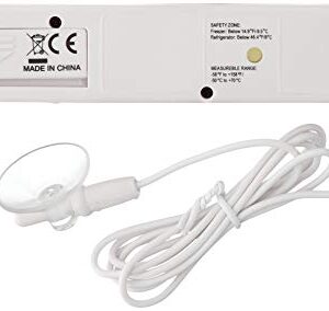 CDN TA20 Audio Visual Refrigerator Freezer Alarm White, 8"