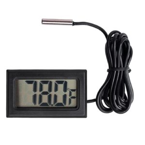 HiLetgo 5pcs Digital LCD Thermometer Temperature Digital LCD Fridge Thermometer Water Temperature with Probe Fahrenheit