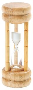 norpro three minute wood timer, 4 inch, cream