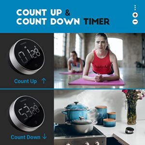 Kitchen Timer for Cooking, INKBIRD Digital Magnetic Rechargeable Timer, 3-Levels Alarm Productivity Timer for Classroom Office, Large LED Countdown Smart Timer IDT-01 for Kids, Adult, Kitchen, Teacher