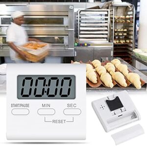 SATINWOOD Kitchen Timer, 2 Pack Digital Kitchen Timers Magnetic Countdown Timer with Loud Alarm, Big Digits, Back Stand for Cooking, Classroom, Teachers - AAA Battery Included,White