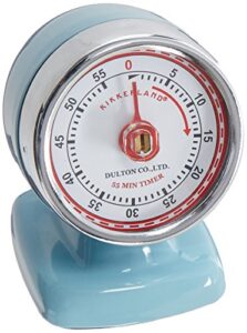 kikkerland vintage streamline kitchen timer, blue