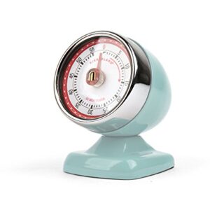 Kikkerland Vintage Streamline Kitchen Timer, Blue