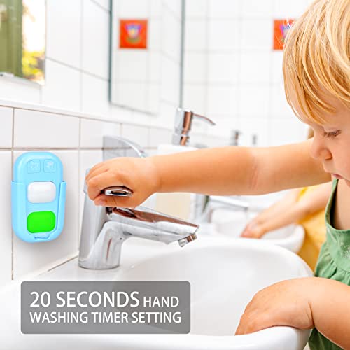 SOARING Timer for Kids, 2 Minutes Teeth Brushing and 20 Seconds Hand Washing Timer, Color Indicator Timer for Children Training Stick on Bathroom(Blue)