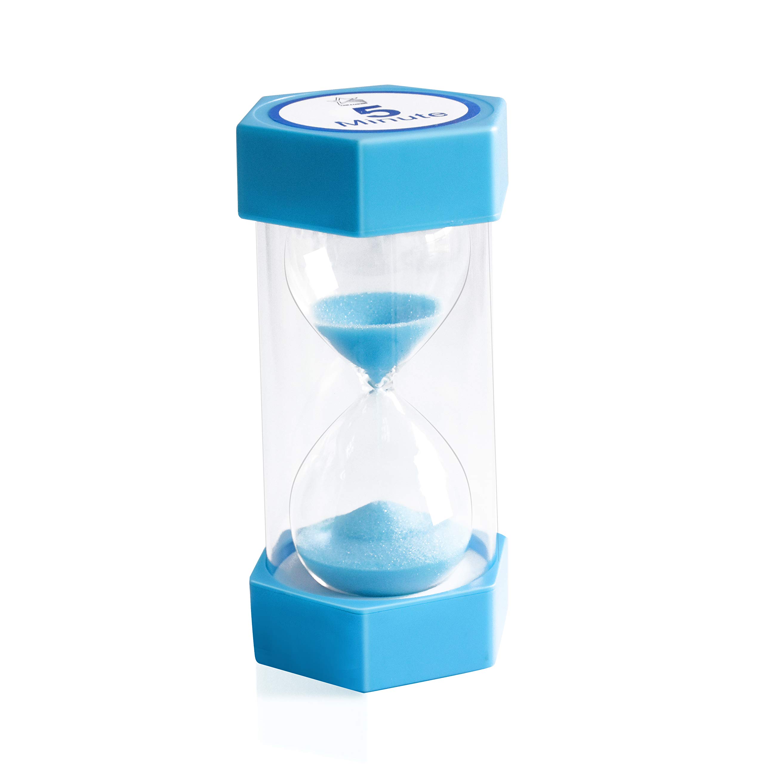 Sand Timer,XINBAOHONG Hourglass Sand Timer 5 Minutes 15 Minutes Timer Clock for Kids Games Classroom Home Office Kitchen Use (Pack of 2) (4.7''X 2.3'', 5 Min(Blue) and 15 Min(Green))