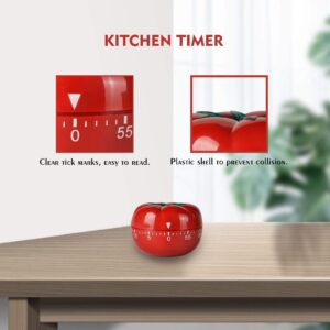 Jayron JR-WG017 Kitchen Cooking Timer Tomato Cartoon Mechanical Countdown Hour Meter for Cooking Homework Baking Learning Body-Building