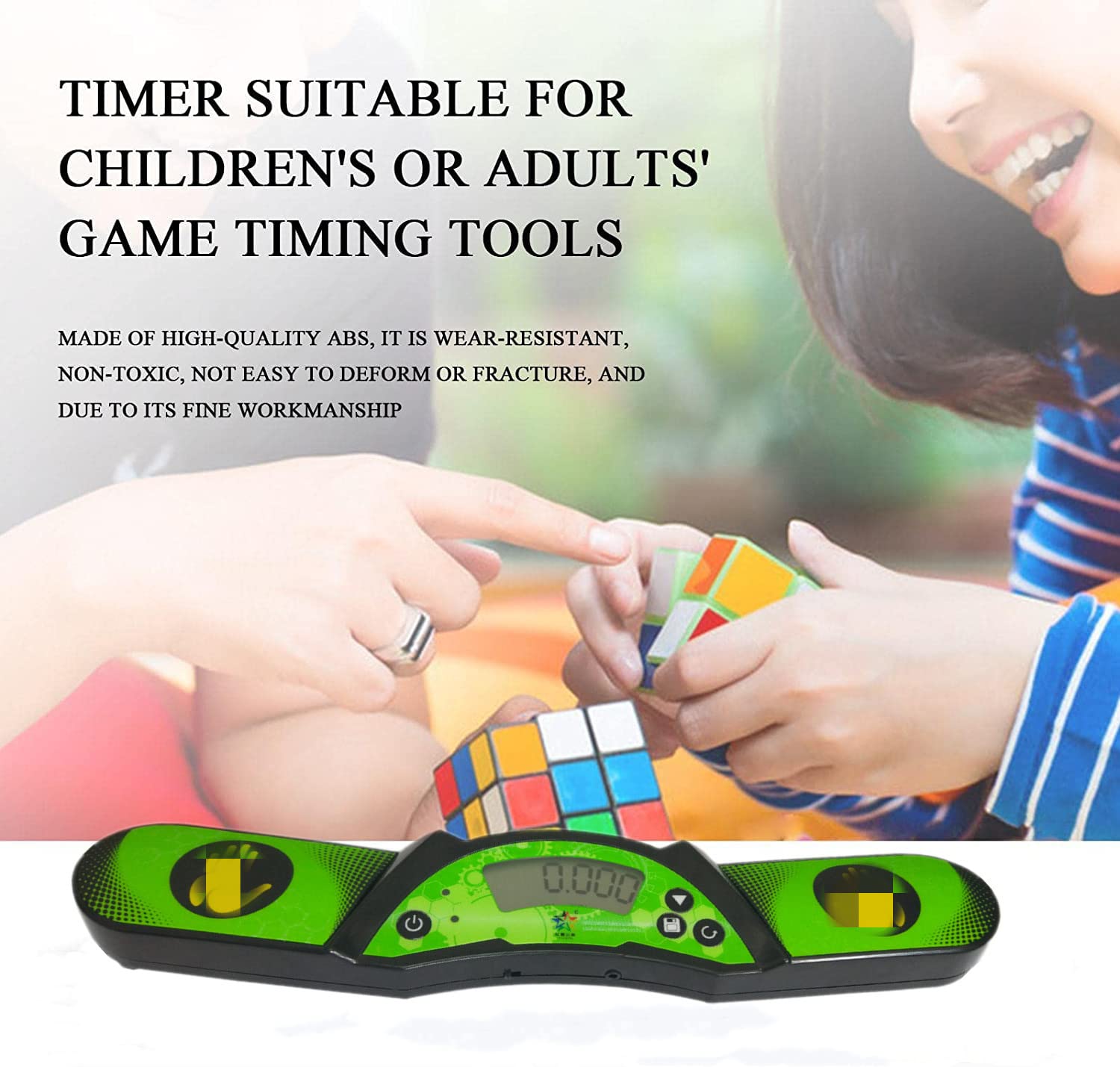 Touch Control Timer, Professional Timer Machine, Speed Timer with Display for Competition, Puzzle, Girls Boys Gift