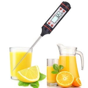 TBBSC Meat Thermometer,Instant Read Digital Cooking Thermometer,Electronic Food Thermometer with Super Long Probe for Kitchen,Milk,Candy,BBQ and Grill